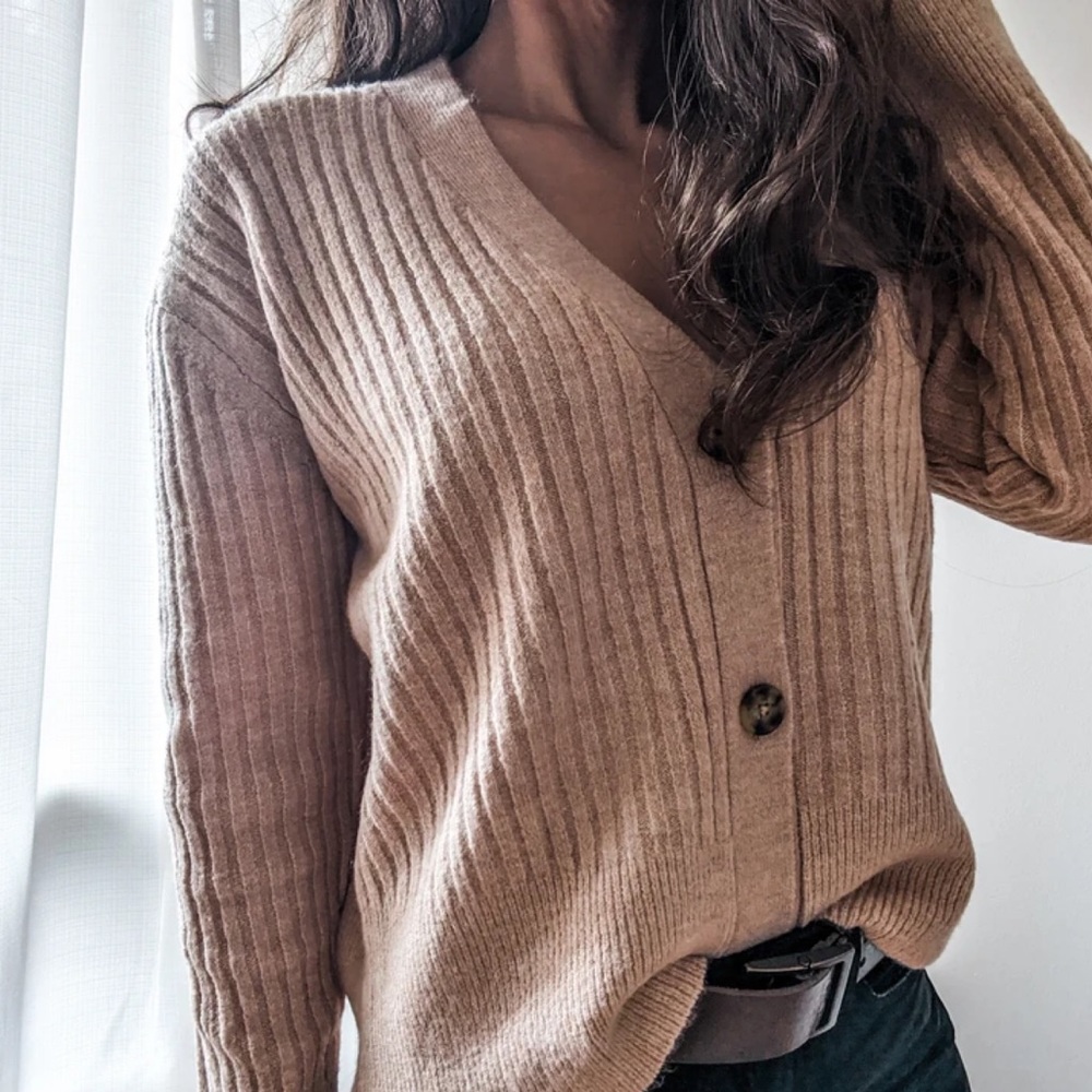 NWT! - Black Tape | Button Down Oversize Cardigan - Picture 3 of 16